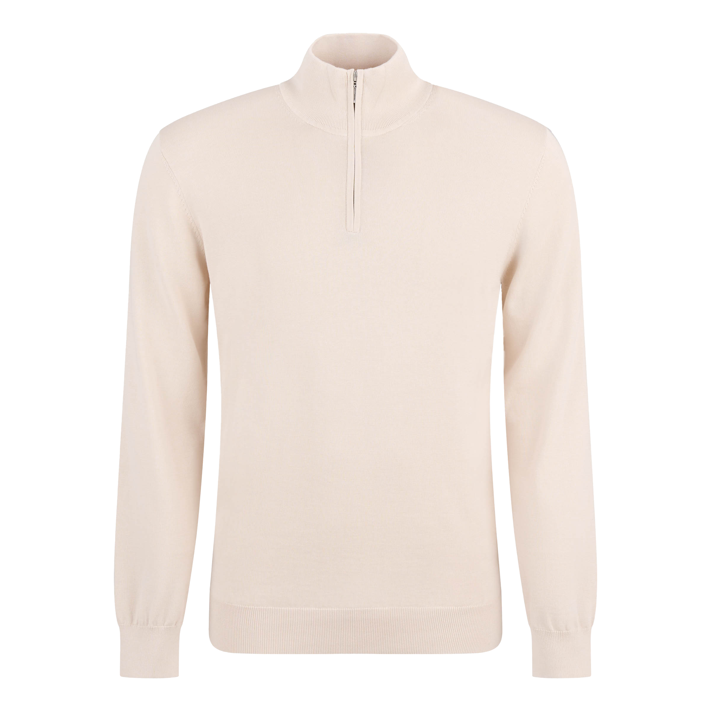 Luxe Cardigan Half Zip Beige