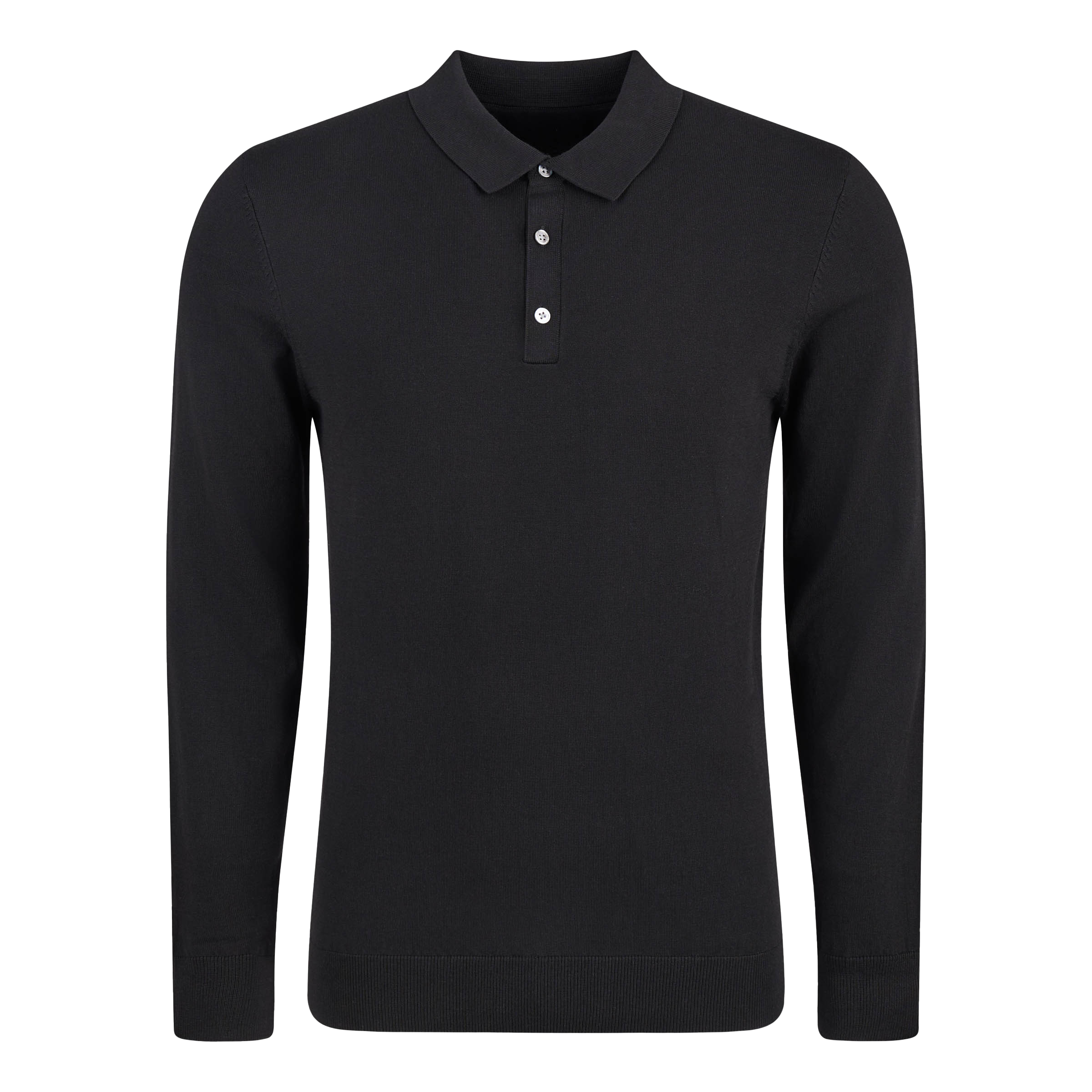 Premium Polo Long sleeve Black