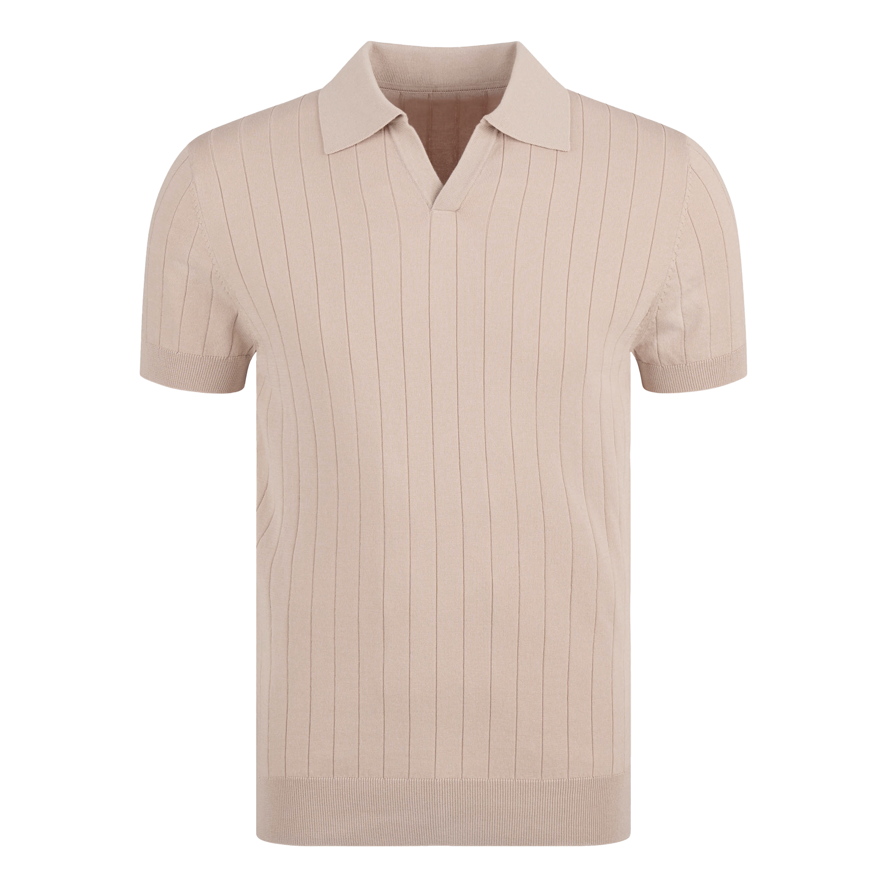 Premium Polo Buttonless Beige