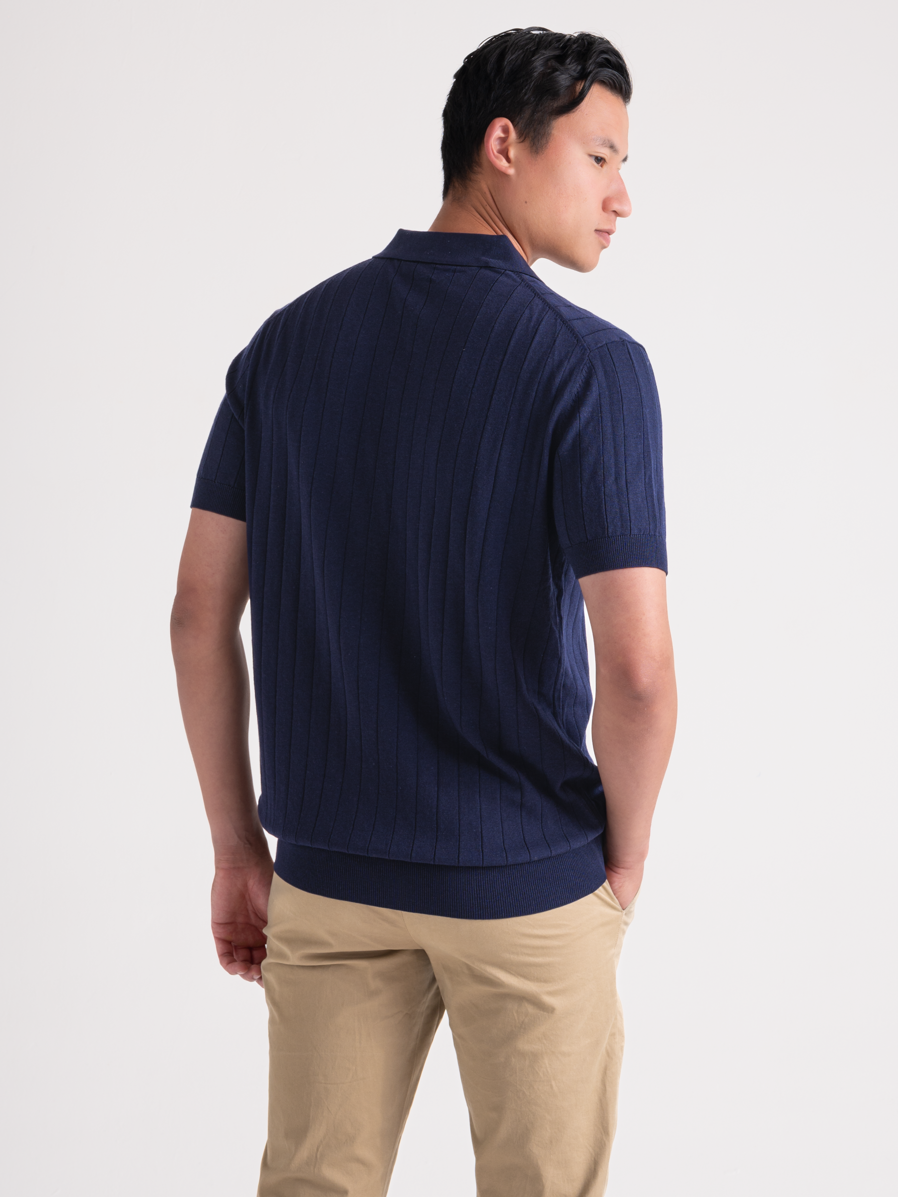 Premium Polo Buttonless Navy