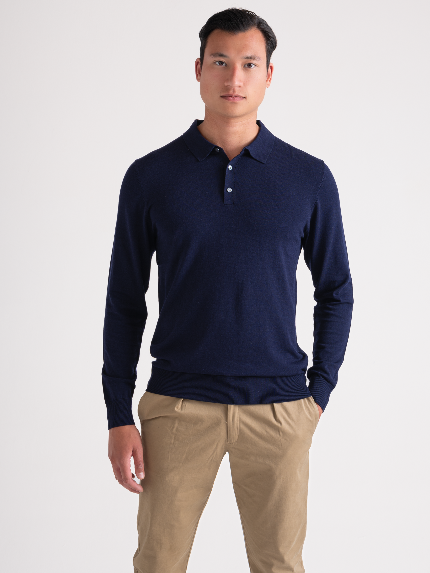 Premium Polo Long Sleeve Navy