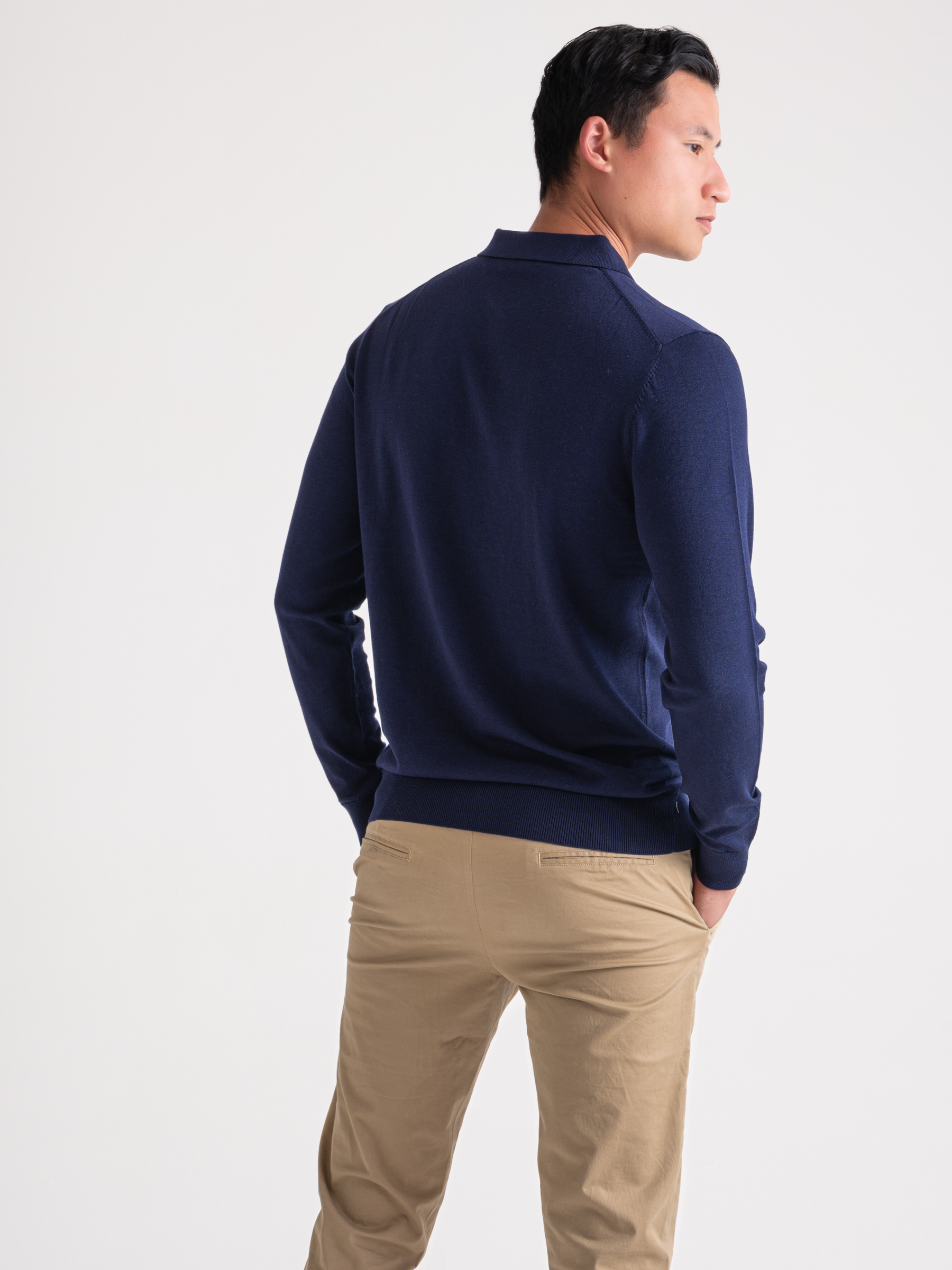 Premium Polo Long Sleeve Navy