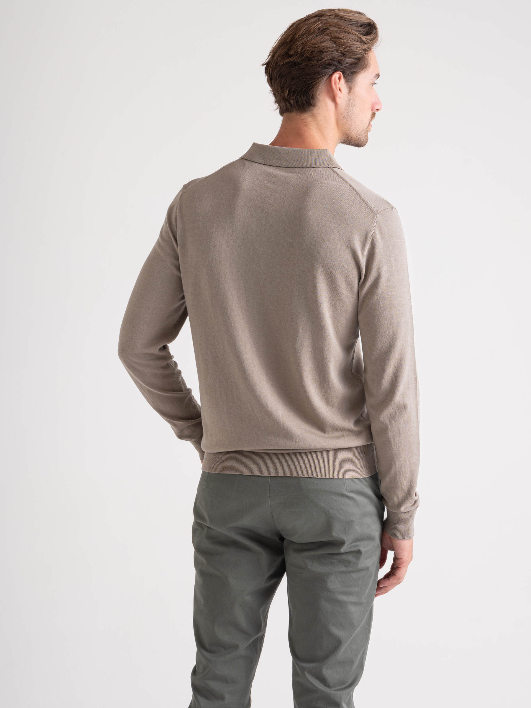 Premium Polo Long Sleeve Light Green