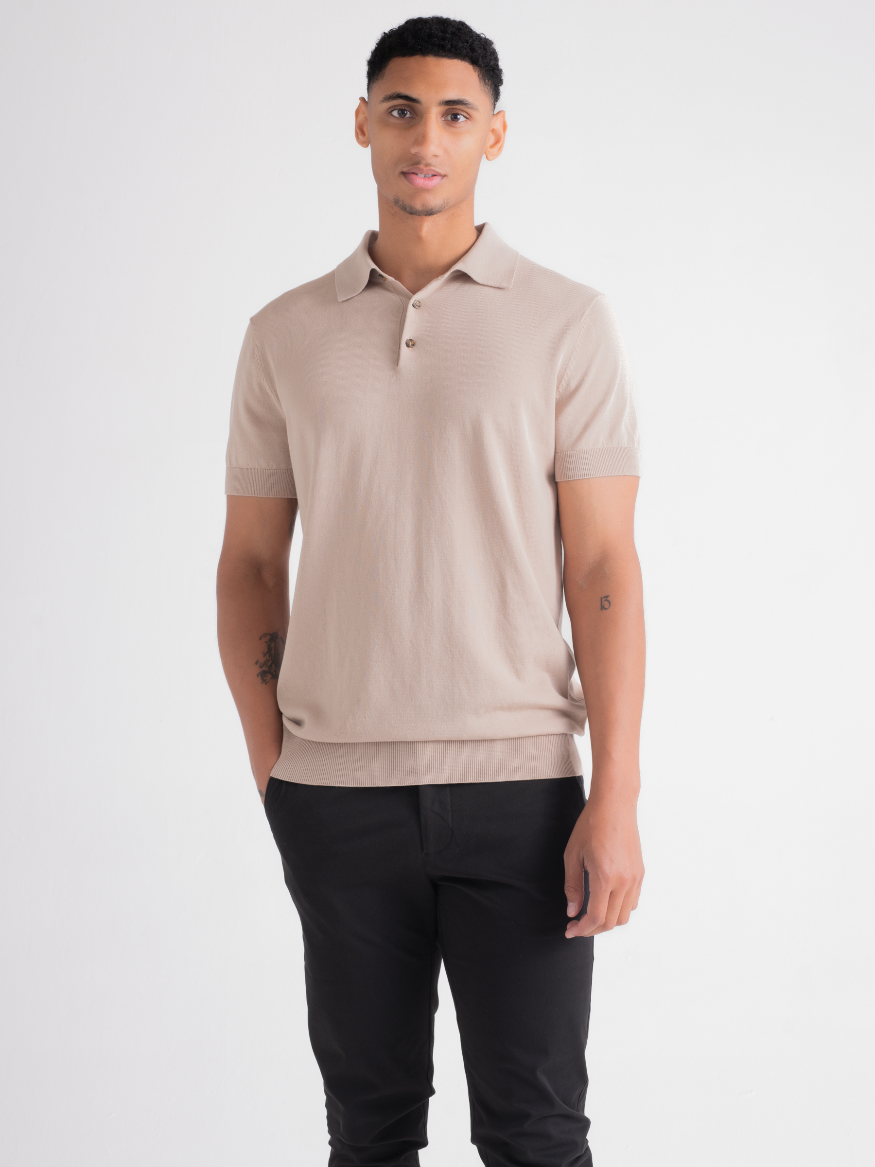 Premium Polo Half sleeve Beige