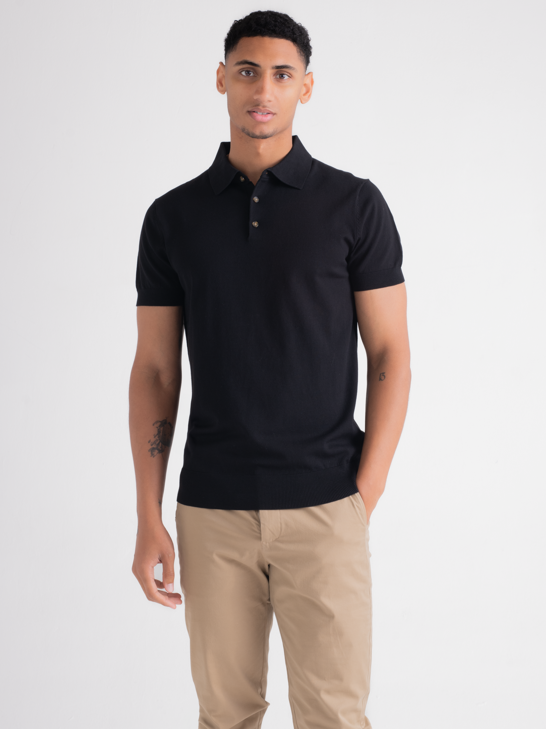 Premium Polo Half Sleeve Black