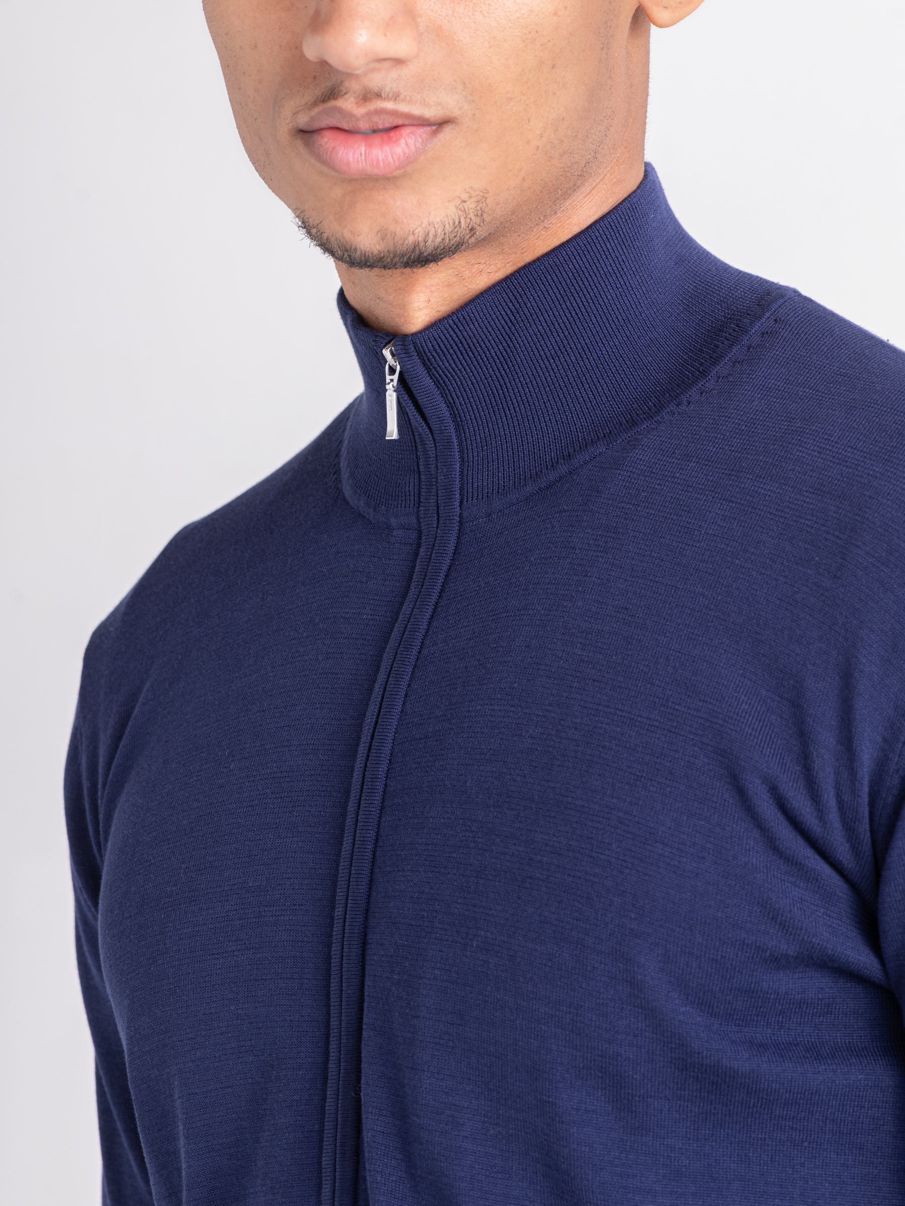 Luxe Cardigan Full Zip Navy